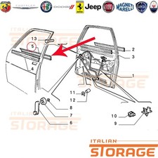 LANCIA Y10 RASCHIAVETRO INTERNO PORTA ANTERIORE SINISTRA NUOVO ORIGINALE 7572767