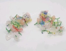 Orecchini lunghi floreali