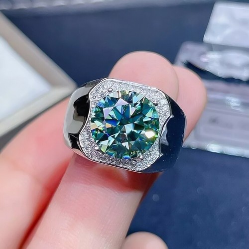 Anello solitario diamante blu