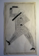 Vecchio Schizzo Matita Abito