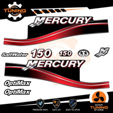 Kit Adesivi Motore Marino Fuoribordo Mercury 150 cv - versione Optimax ROSSO