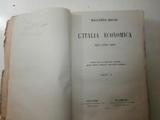 Raro Introvabile antico libro L'Italia economica nel 1918 Riccardo Bachi
