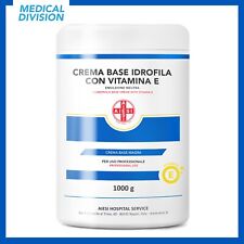 Crema Base Idrofila neutra magra pura con Vitamina E per uso professionale 1 kg