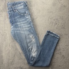 Jeans uomo DSQUARED2 invecchiato blu made in Italy taglia 44 slim fit bottoni mosca