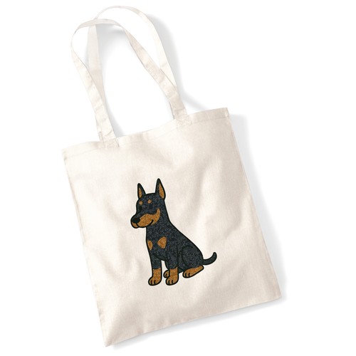 Sacchetto iuta dobermann - sacchetto, di