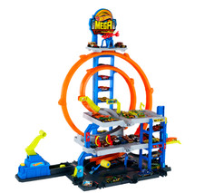 MATTEL JBM74 HOT WHEELS CITY GARAGE MEGA LOOP