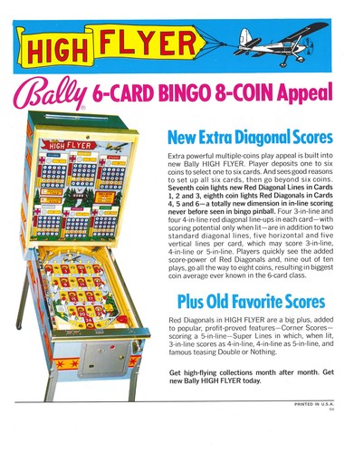 High flyer bally bingo flipper - bingo,
