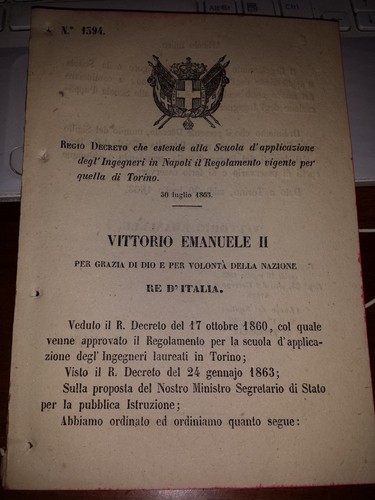 Regio decreto 1863 estende - estende, reg
