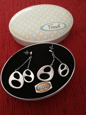 Orecchini Donna Acciaio Con Pendenti Fossil