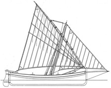 BARCA DA PESCA, GOZZO di 5,86 m. Piano modellismo