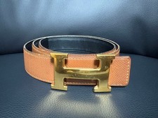 Cintura reversibile HERMES nera marrone donna