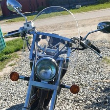 Per Yamaha Virago 250 1100 Parabrezza Trasparente Grande 7/8" 1"