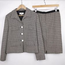 Tailleur Valentino bianco e nero fantasia pied de poule taglia 44 da donna