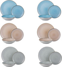 Servizio Piatti 6 Persone India, Servizio Piatti 18 Pezzi, Set Piatti Moderni, P