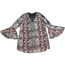 Floral Gypsy Tunic Blouse Bell