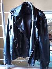 Chiodo Giubbotto In Pelle Nera Zara 