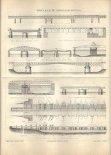 Stampa antica PONTI del MONDO