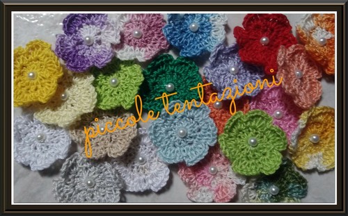 Lotto fiori uncinetto - lotto, e