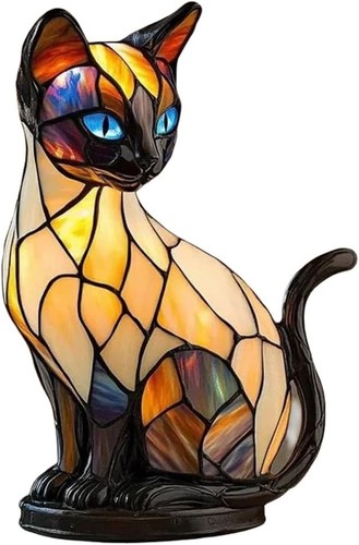 Lampada gatto vetro - in,