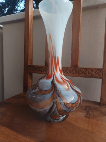 Vaso vetro opalino italy - in,