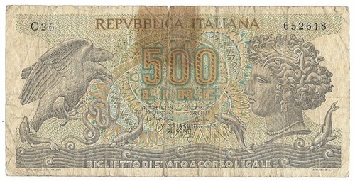 500 lire testa - ↙️,
