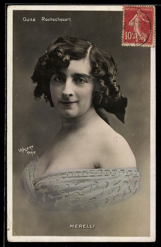 Cartolina attrice merelli con - merelli,