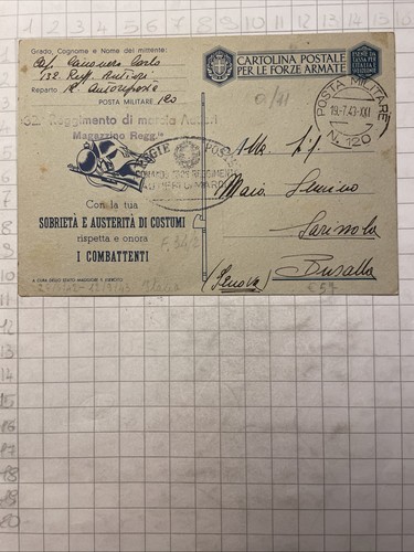 Cartolina 120 busalla 32 - m.,