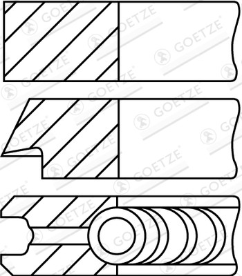 Goetze motore kit anelli - goetze,