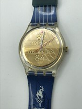 Orologio da polso SWATCH Gent SEBASTIAN COE (GZ149)-NUOVO/NOS-Regno Unito-LA-Olimpiadi