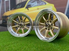 4 x 14 Inch 4x100/4x114.3 WATANABE STYLE Oro JDM Ruote : Per Honda Toyota