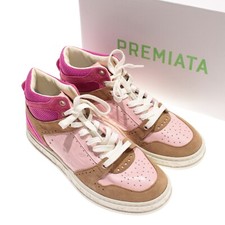 Sneakers Premiata nuove con scatola Mid Quinn taglia 40 8 US in bianco rosa e marrone