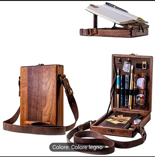 Borsa scatola tracolla legno - tracolla,