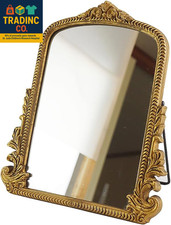 Small Vintage Vanity Makeup Desk Mirror Antique Traditional Chic Arch Table Mirr