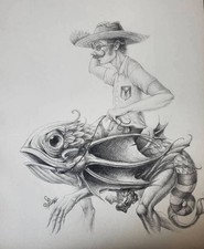 Painting Grafito On Cardboard