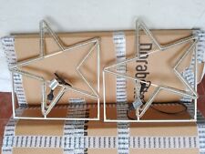 2 stelle luminose di Natale per esterno, 62 CM. telaio in alluminio, luce calda