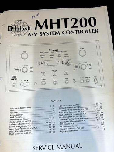 Mcintosh mht200 controller - mcintosh,