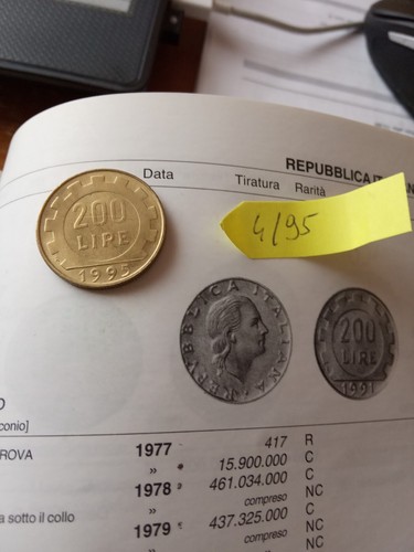 Moneta lire 200 del 1995 - da,