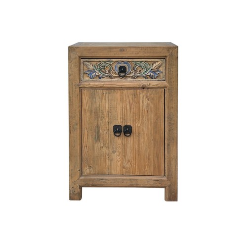 Comodino cinese rustico legno