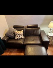 Divano Nero in Pelle Divani e Divani by Natuzzi