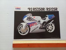 Honda RS 250 R - RS 125 R Racing 1993 depliant Inglese originale