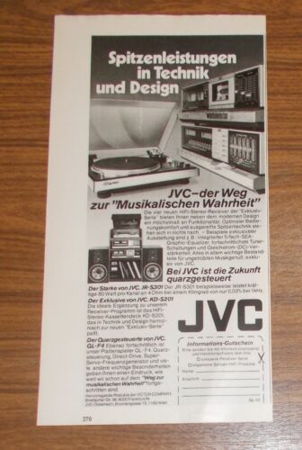 Rara pubblicità vintage jvc - pubblicità,