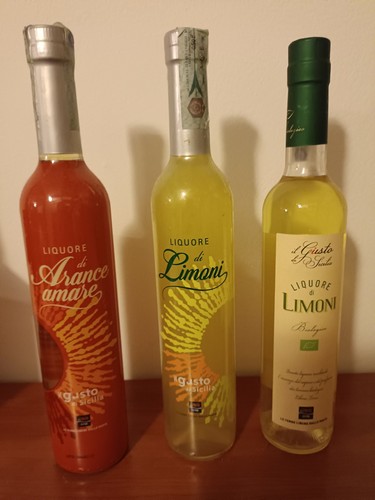Bottiglia liquore sapori vari - bottiglia,