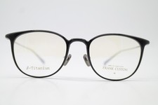 Occhiali Frank Custom FT7132 Titanio Nero Argento Ovale Montatura Nuova