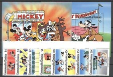 Walt Disney - Dominica - 1268-1275, Bl.158-159 ** MNH 1989