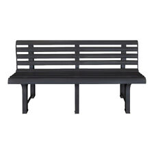Panchina in plastica Isotta da giardino esterno ANTRACITE 148x53x75h cm