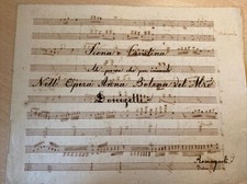 Antico Manoscritto musicale Anna Bolena Donizetti