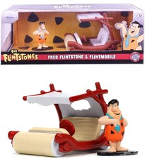The Flinstones FLINTMOBILE Modello Auto 12cm con Figura FRED 1/32 12cm JADA Toys