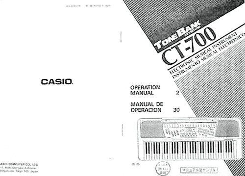 Casio 700 tone bank - casio, ct-700