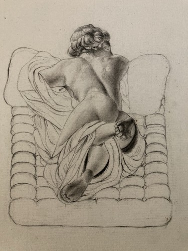 Disegno antico letto xix - disegno,
