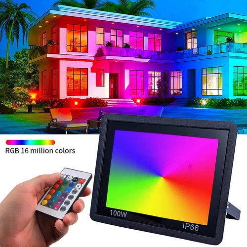 Faro led multicolore - rgb, ip66